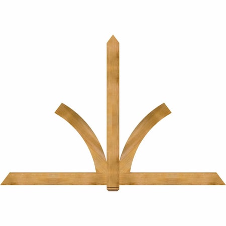 Ekena Millwork Redmond Rough Sawn Timber Gable Bracket, Western Red Cedar, 108"W x 72"H x 2"D x 6"F, 16/12 Pitch GBW108X72X0206RED00RWR